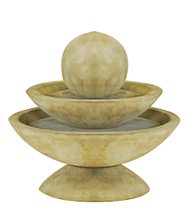 Tondo Shallow Outdoor Cast Stone Garden Fountain Fountain Tuscan